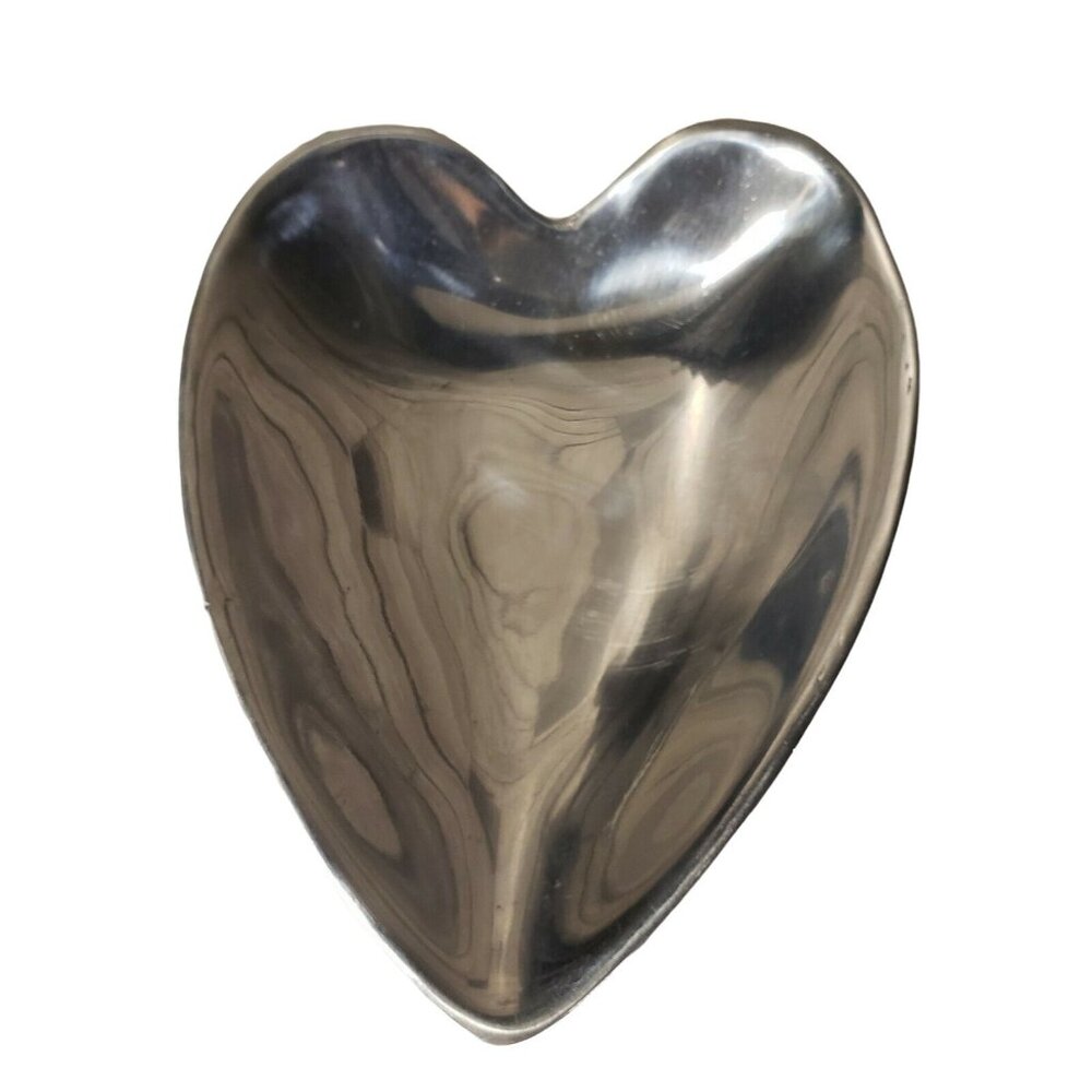 Ann Kary Pewter Heart Trinket Dish Mexico AK0312